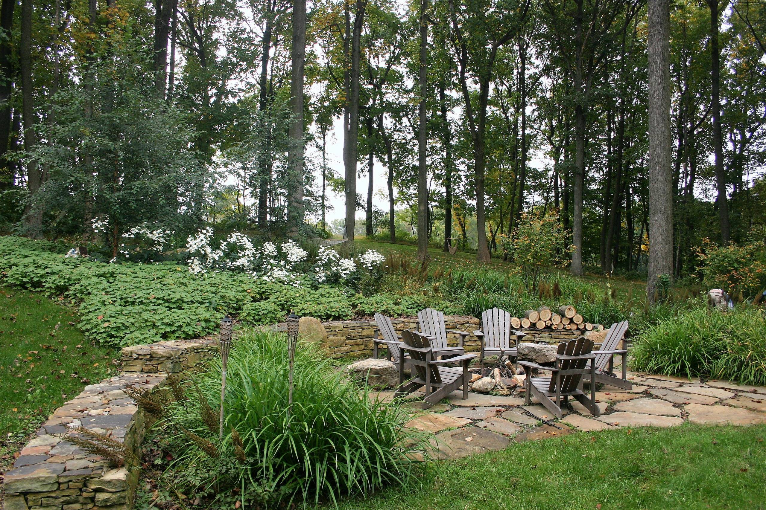 adirondack chair, flagstone, forest – Housing Idea