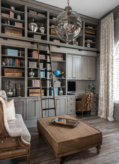 bookcase, built-in cabinetry, ottoman