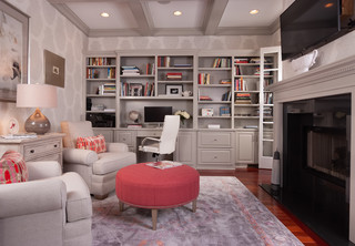 beige armchair, bookcase, classic